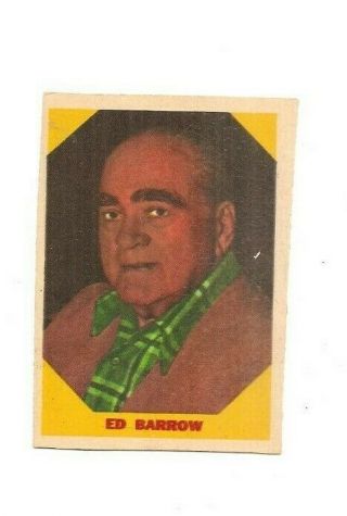 1960 Fleer Ed Barrow Charlie Gehringer Two Picture One Back Factory Error