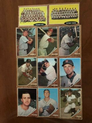 1962 TOPPS BASEBALL 262 DIFFERENT,  2 HIGH NUMBERS,  POOR to GOOD 3
