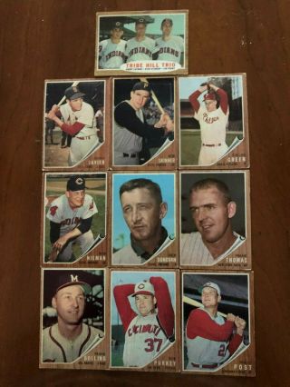 1962 TOPPS BASEBALL 262 DIFFERENT,  2 HIGH NUMBERS,  POOR to GOOD 7