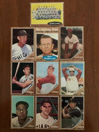 1962 TOPPS BASEBALL 262 DIFFERENT,  2 HIGH NUMBERS,  POOR to GOOD 8