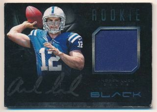 Andrew Luck 2012 Panini Black Rc Rookie Autograph Patch Auto Sp /349