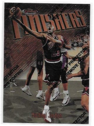 1997 - 98 Topps Finest 39 Michael Jordan Finishers W/ Coating Chicago Bulls