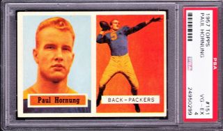1957 Topps Paul Hornung Rc,  Packers Rookie - Psa 4 - Bright Colors,