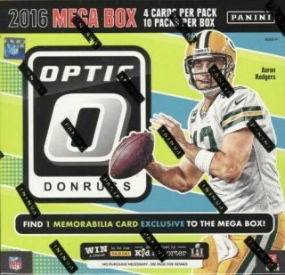 2016 Panini Donruss Optic Football Mega Box Dak Prescott Zeke Elliott Jared Goff