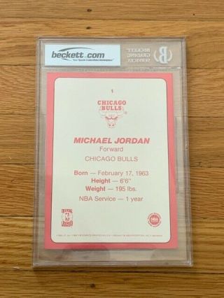 1984 - 85 Star Co.  5x7 MICHAEL JORDAN RC ROOKIE CARD GRADED BGS 4 needs regrade 3