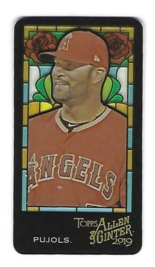2019 Allen & Ginter Albert Pujols 353 Mini Stained Glass Only 25 Made Angels