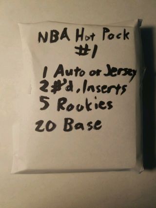 Nba Basketball Card Hot Pack Jersey Auto Numbered Rookies