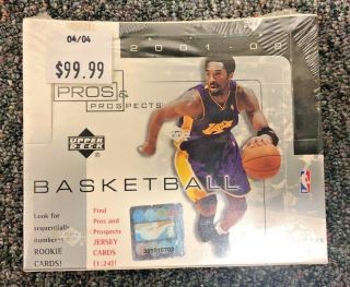 2001/02 Upper Deck Pros & Prospects Basketball Hobby Box Autographed Jersey