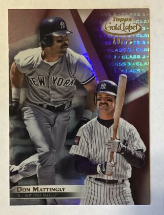 Don Mattingly 2018 Topps Gold Label Class 3 Red Card 71  10/25