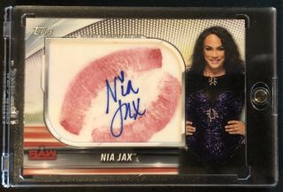 2019 Topps Wwe Raw Nia Jax Auto Kiss Card 11/25