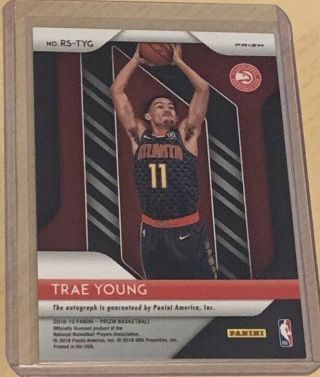 2018 - 19 PRIZM CHOICE TRAE YOUNG AUTO RC 2