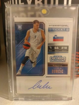 2018 - 19 Contenders Draft Picks Luka Doncic Rookie Auto