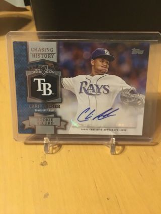 2013 Topps Chasing History Chris Archer Auto Tampa Bay Rays,  Pirates