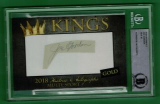 2018 Historic Autographs Kings 2 Joe Gordon Cut Auto 10/18 Beckett Authentic