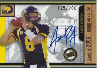 2005 Press Pass " Class Of 2005 " Rookie Autograph Aaron Rodgers Packers 135/200