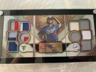 2017 Topps Triple Threads Deca Auto Relic Clayton Kershaw 6/10 L.  A.  Dodgers