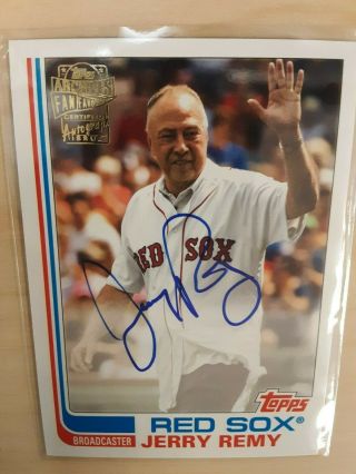 2019 Topps Archives Jerry Remy Boston Red Sox On Card Auto Broadcaster Sp
