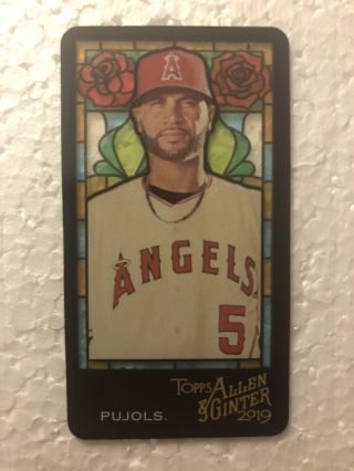 Albert Pujols 2019 Topps Allen & Ginter Stained Glass Mini Angels Cardinals /25