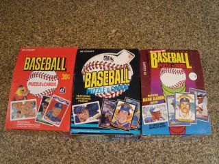 1984 1985 1986 Donruss Baseball Wax Pack Boxes Empty