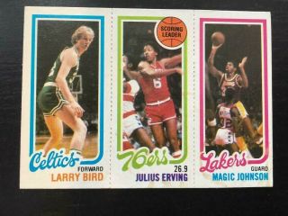 1980 - 81 Topps Larry Bird/julius Erving/magic Johnson Rookie Card - Bruce Yeko