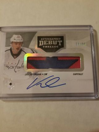 Jakub Vrana 2016 - 17 Ultimate Autographed Debut Threads /99 Sick Star Patch