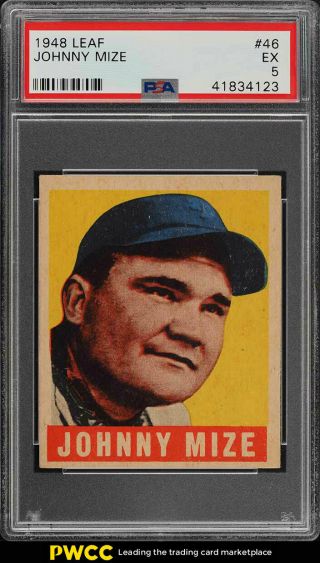 1948 Leaf Johnny Mize 46 Psa 5 Ex (pwcc)