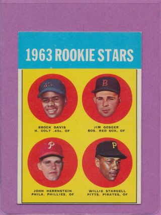 1963 Topps Willie Stargell 553 Pirates Hof Rookie Card Ex - Mt