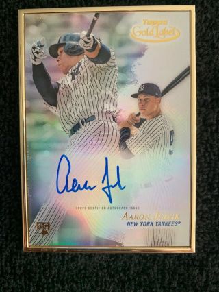 Aaron Judge 2017 Topps Gold Label Framed Auto Rookie Autograph Yankees