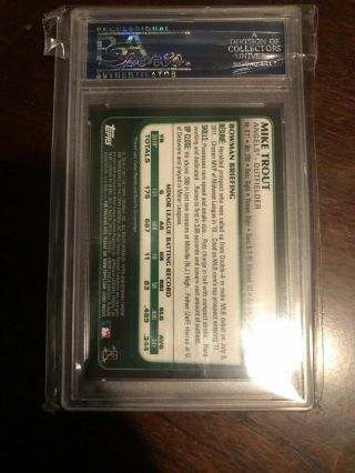 2011 Bowman Chrome Draft Refractor Mike Trout ROOKIE RC 101 PSA 10 GEM (PWCC) 2