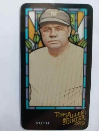 2019 Topps Allen & Ginter Base Mini Stained Glass (from Rip Card) 354 Babe Ruth