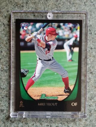 2011 Bowman Draft Mike Trout Paper Rookie Card 101 Near