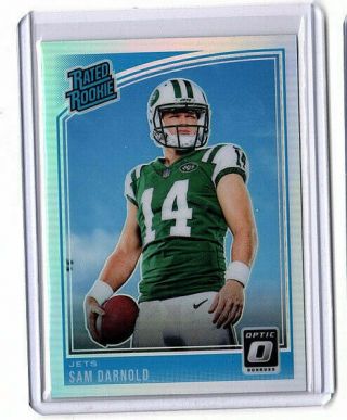 Sam Darnold 2018 Donruss Optic Rc Silver Holo Prizm Rated Rookie York Jets