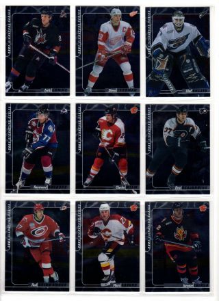 2000 - 01 Be A Player Signature Complete 250 Card Base Set In Binder