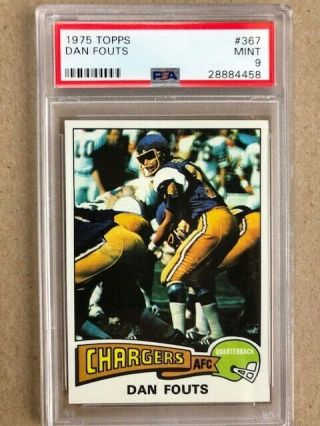 Dan Fouts 1975 Topps San Diego Chargers Rc Card 367 Psa 9 - Hof