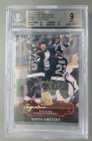 2013 - 14 The Cup Signature Renditions Wayne Gretzky Sr - Wg 33/35 Gold Ink Auto
