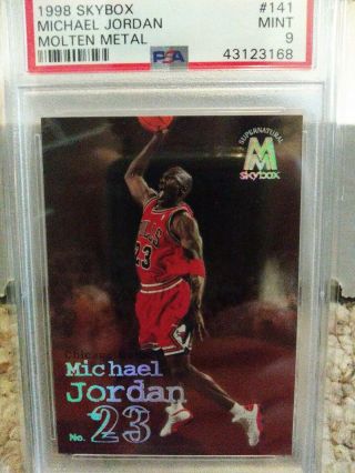 1998 Skybox Michael Jordan 141 Molten Metal Psa 9
