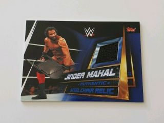 Topps Wwe Slam Attax Universe Jinder Mahal Authentic Steel Chair Relic Card