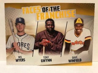 2019 Topps Faces Of The Franchise Gold 5 X 7 Myers Tony Gwynn Winfield 5/10