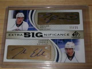 10 - 11 Sp Game Extra Significance Taylor Hall Jordan Eberle Auto 11/25 Xsg -