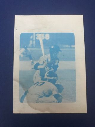 1972 Topps Progressive Proof Card,  438 Maury Wills,  Los Angeles Dodgers,  Blank