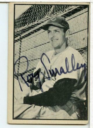 Roy Smalley Signed 1953 Bowman Black And White In Person Auto Ipa Sai1598