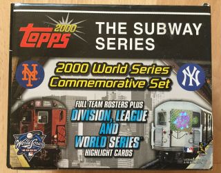 2000 Topps World Series Commemorative Set York Yankees Mets Subway No Token