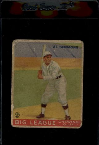 1933 Goudey 35 Al Simmons Rc Poor White Sox