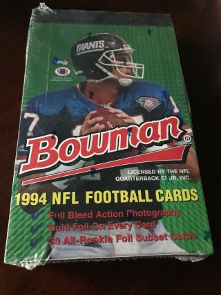 1994 Bowman Nfl Football Factory Trading Cards Box 24 - 12 Card Packs