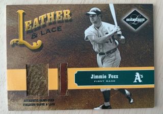 2003 Leaf Limited Leather Lumber Jimmie Foxx Leather And Lace Game Glove