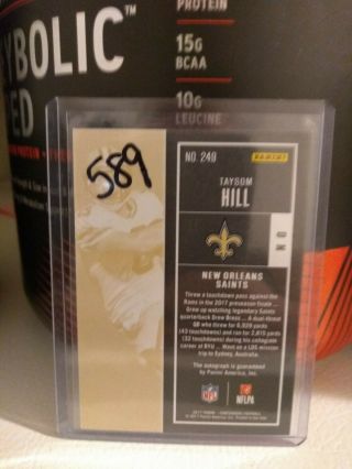 Taysom Hill 2017 Contenders Playoff Ticket Rookie Auto 04/99 2