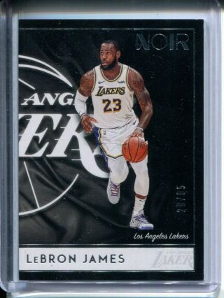 Lebron James 2018 - 19 Panini Noir 18 Base Card Los Angeles Lakers 28/85