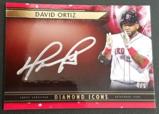 2019 Topps Diamond Icons David Ortiz Silver Ink Auto 4/5 Boston Red Sox