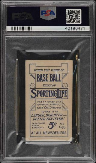 1911 M116 Sporting Life Hughie Jennings PASTEL BACKGROUND PSA 3 VG (PWCC) 2