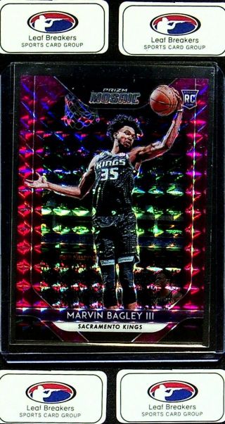 2018 - 19 Mosaic Basketball Marvin Bagley Rookie Purple Prizm 32/49 Rc [kh]